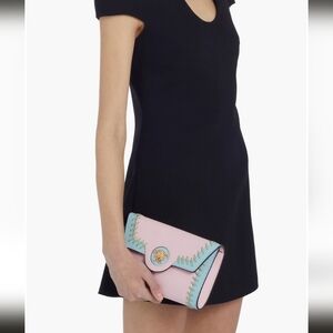 Versace La Medusa Two-Tone Leather Crossbody Bag NWT